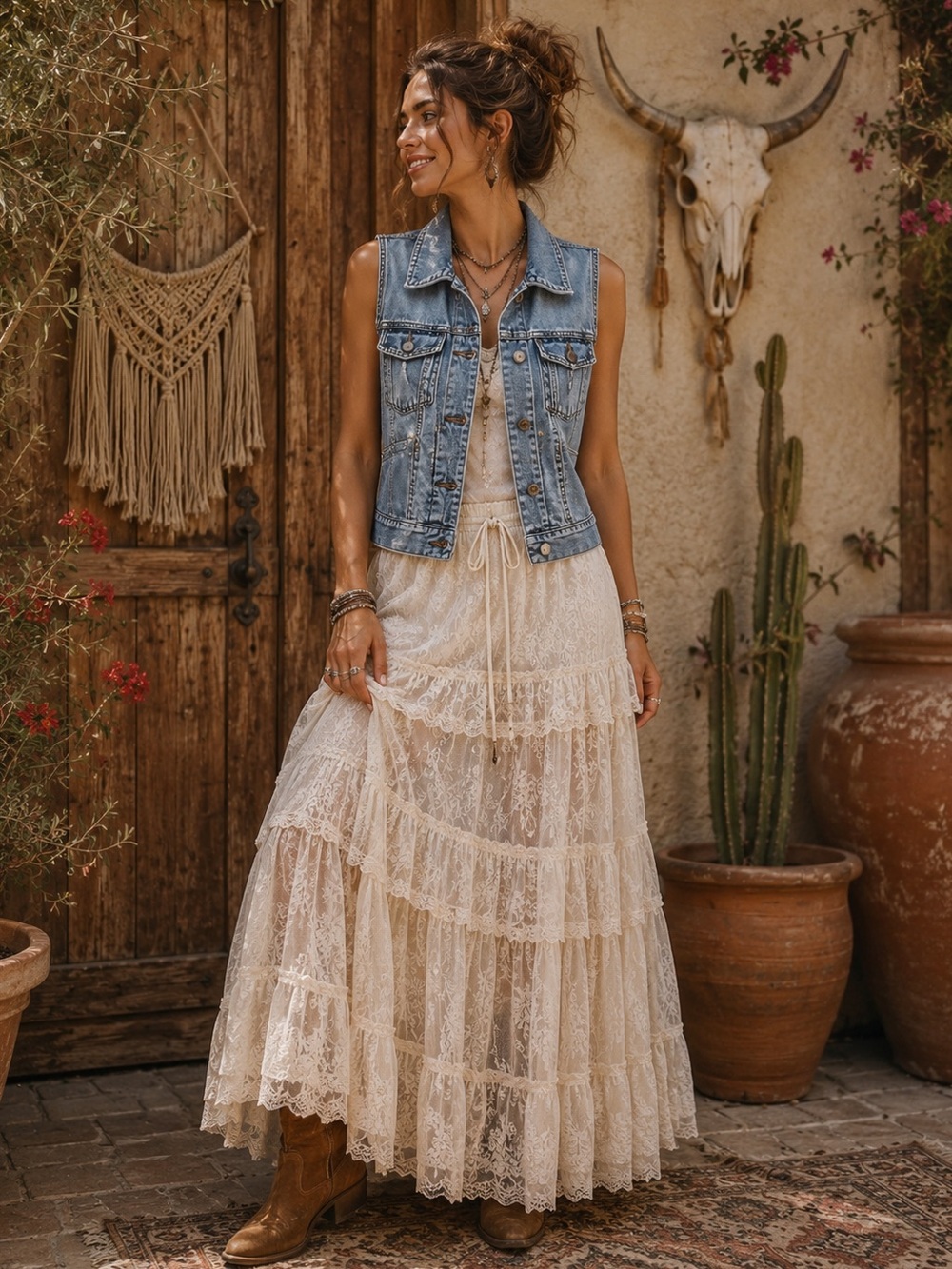 Abercrombie & Fitch Light Blue Denim Vest